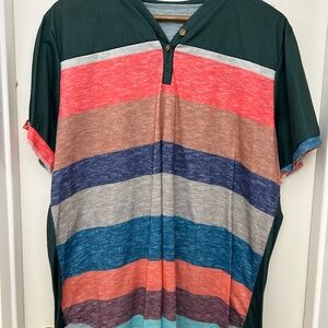 Striped Multicolor Short Sleeve Shirt